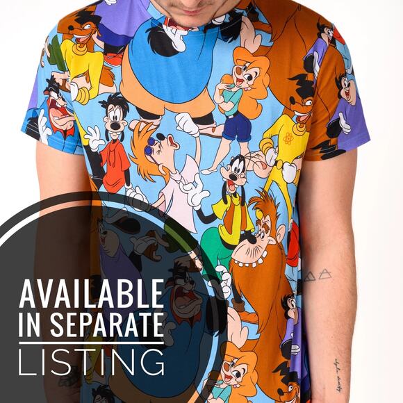 Disney Powerline Max Shirt - Cakeworthy XL AOP Goofy Movie Unisex - Picture 4 of 4